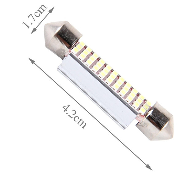 2 PCS DC 12V 6W 41MM Bicuspid Car Door Lamps Registration Mark light Dashboard Dome Door Lights LED Reading Lamp with 33 LED SMD 3014 Lights White