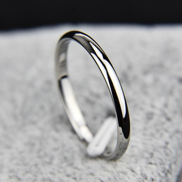 Female Stainless Steel Titanium Steel Ring, Ring Size:8(Rose Gold)