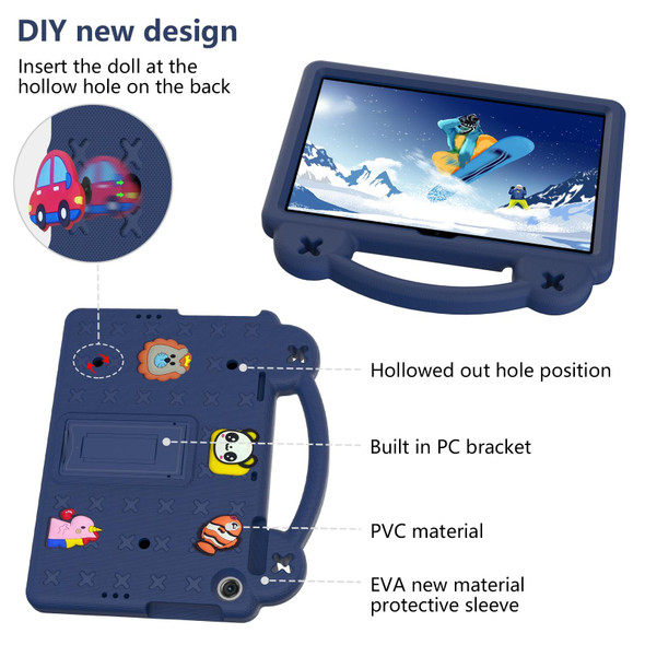For Huawei MatePad T10S 10.1 / T10 9.7 Handle Kickstand Children EVA Shockproof Tablet Case(Navy Blue)