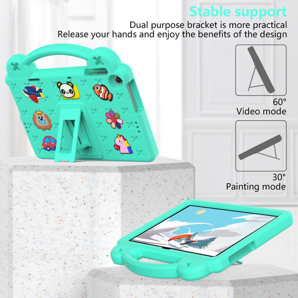 For Huawei MatePad T10S 10.1 / T10 9.7 Handle Kickstand Children EVA Shockproof Tablet Case(Mint Green)