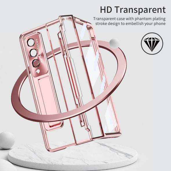 For Samsung Galaxy Z Fold4 Phantom Series Integrated Folding Phone Case(Rose Gold)