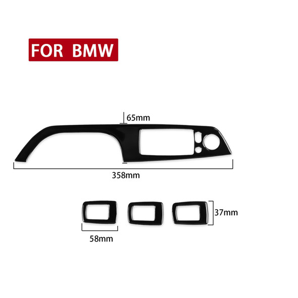 For BMW 3 Series E90/320i/325i 2005-2012 Car Right Drive Window Lifting Panel with Folding Key Decorative Sticker, Diameter: 35.8cm