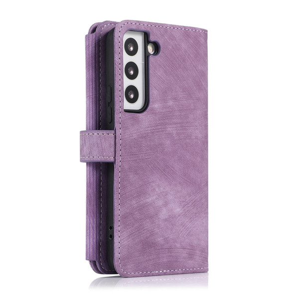 For Samsung Galaxy S22+ 5G Dream 9-Card Wallet Zipper Bag Leatherette Phone Case(Purple)