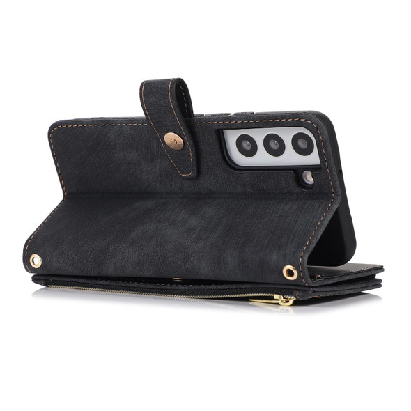 For Samsung Galaxy S21+ 5G Dream 9-Card Wallet Zipper Bag Leatherette Phone Case(Black)