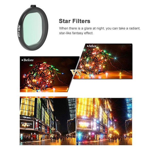 JSR Round Housing Star Effect Lens Filter for GoPro HERO8 Black