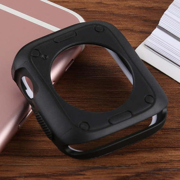 Silicone Full Coverage Case for Apple Watch Series 5 & 4 40mm(Black White)