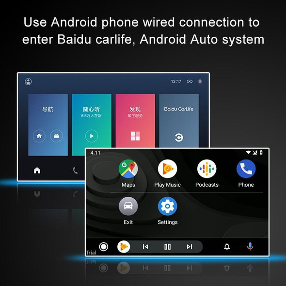 Car Android Navigation Android / iOS Carplay Module Auto Smart Phone USB Carplay Adapter (White)