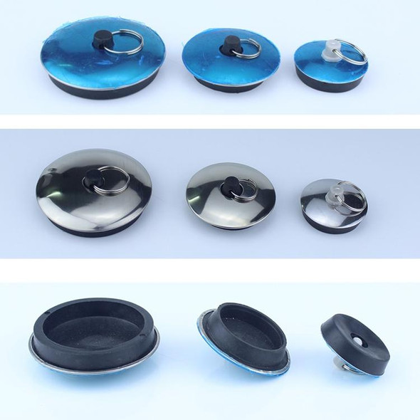 3 PCS Sink Rubber Plug Wash Basin Bathtub Plug Mop Pool Laundry Pool Blocking Plug, Specification:M