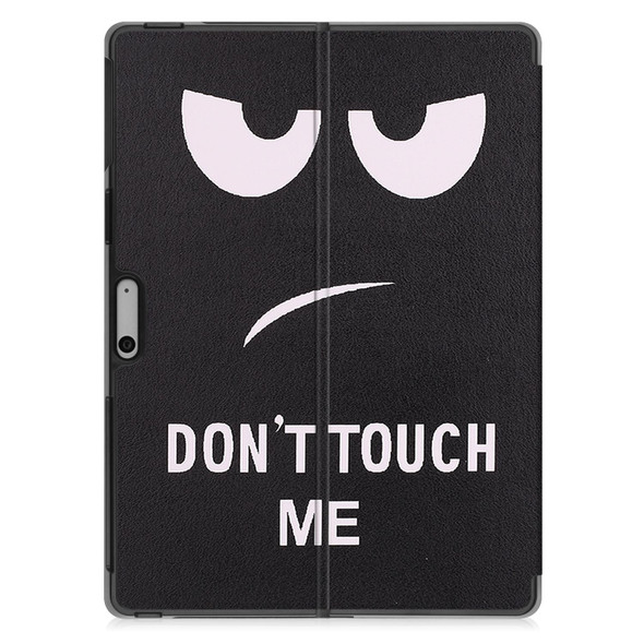 For Microsoft Surface Pro 9 Custer Painted 3-Fold Holder Leatherette Tablet Case(Big Eye Me)