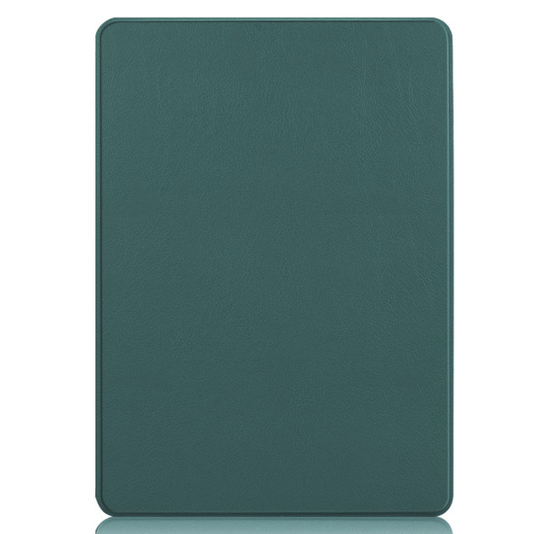 For Microsoft Surface Pro 9 Custer Pure Color Holder Leatherette Tablet Case(Green)
