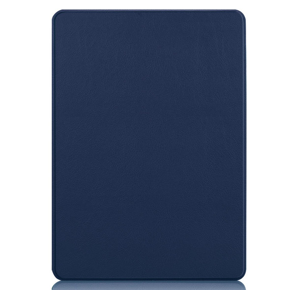 For Microsoft Surface Pro 9 Custer Pure Color Holder Leatherette Tablet Case(Dark Blue)