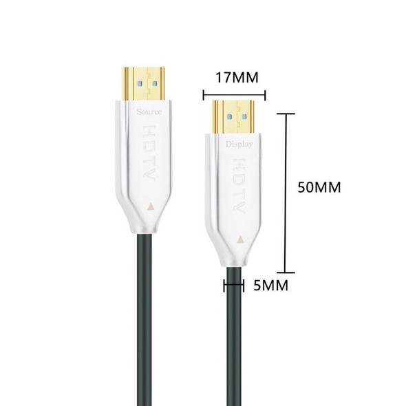 2.0 Version HDMI Fiber Optical Line 4K Ultra High Clear Line Monitor Connecting Cable, Length: 30m(White)