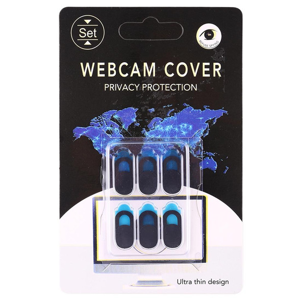 6 PCS Universal Ultra-thin Design WebCam Cover Camera Cover for Desktop, Laptop, Tablet, Phones(Black)