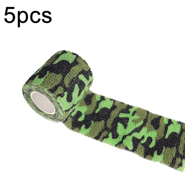 5pcs Self-adhesive Non-woven Outdoor Camouflage Tape Bandage 4.5m x 5cm(Marsh Campaign No. 11)