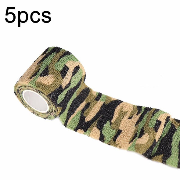 5pcs Self-adhesive Non-woven Outdoor Camouflage Tape Bandage 4.5m x 5cm(Wetland Camouflage No. 6)