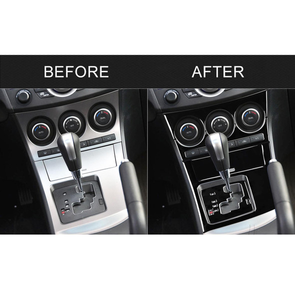 For Mazda 3 Axela 2010-2013 6 in 1 Car AC Gear Panel Set A Decorative Sticker, Left Drive
