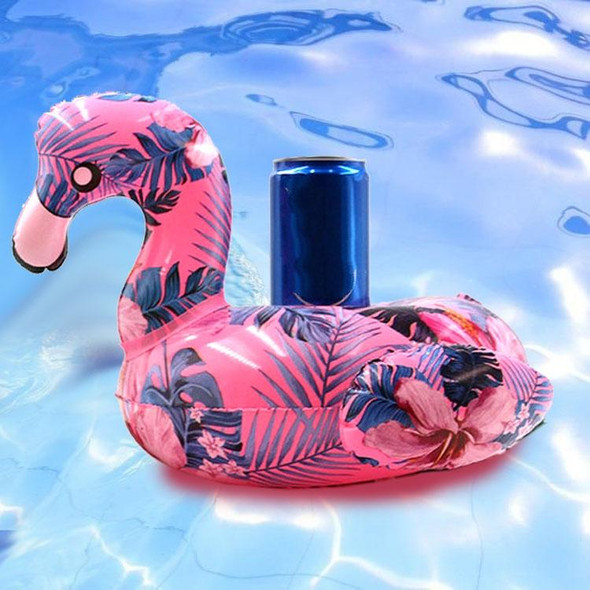 Pattern Flamingo Shape Inflatable Coaster Water Floating Drink Cup Holder