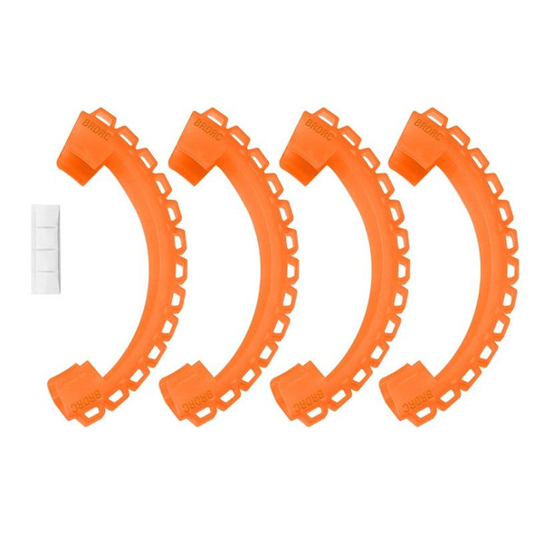 For DJI Avata BRDRC-9604 4pcs Drone Propeller TPU Protective Guard UAV Bumper Anti-collision Ring Cover(Orange)