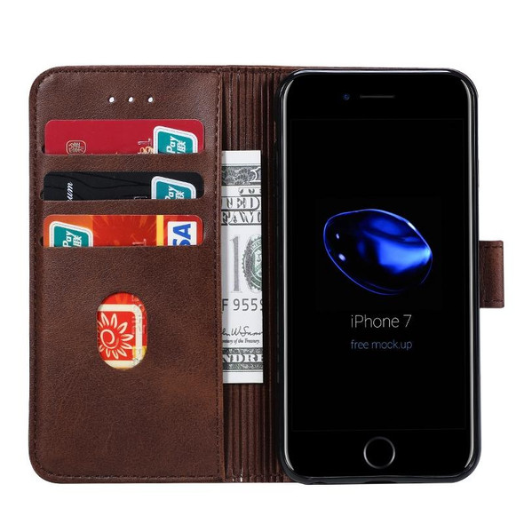 iPhone 8 / 7 GUSSIM Magnetic Horizontal Flip Leather Case with Holder & Card Slots & & Wallet(Brown)