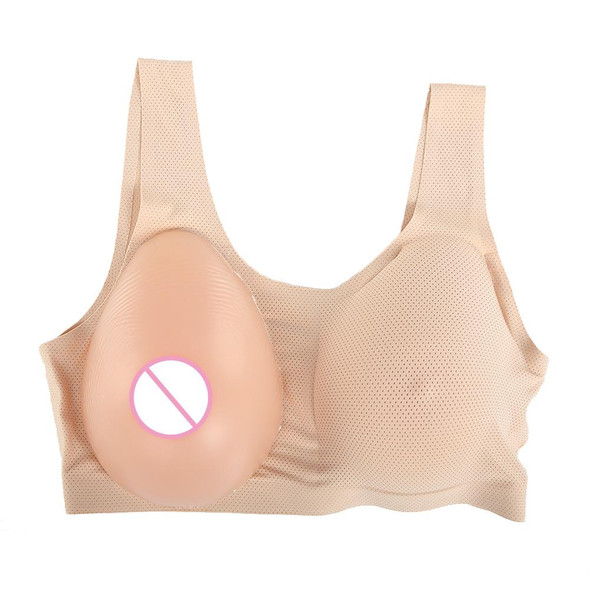 CD Crossdressing Silicone Fake Breast Vest Underwear, Size: E+XXXL 1400g(Skin Color+Fake Breast)