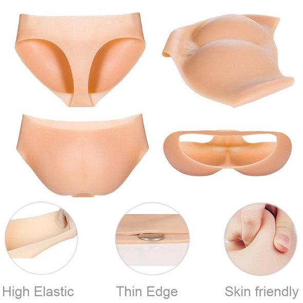 LSR1790 Sexy Silicone Buttock Enhancement Pants Traceless Fake Buttocks, Size: S(Skin Color)