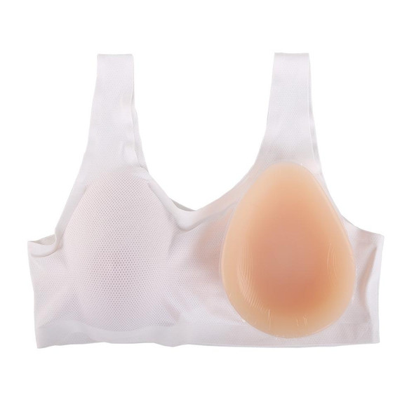 CD Crossdressing Silicone Fake Breast Vest Underwear, Size: D+XL 1000g(White+Fake Breast)