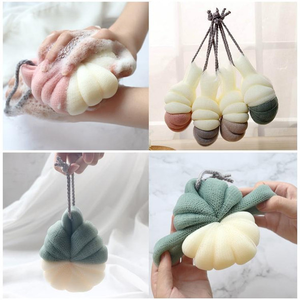 Portable Hanging Bath Flower Ball Soft Foaming Shower Massage Ball Body Exfoliating Bath Brush(Gray)