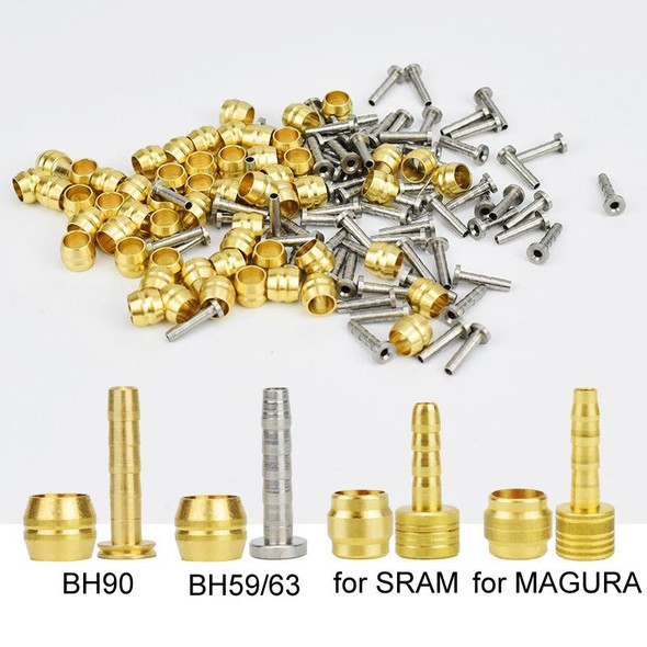 for MAGURA Olive Head+Oil Pipe 50pcs Mountain Bike Hydraulic Disc Brakes Olive Head+Oil Needle/Pipe
