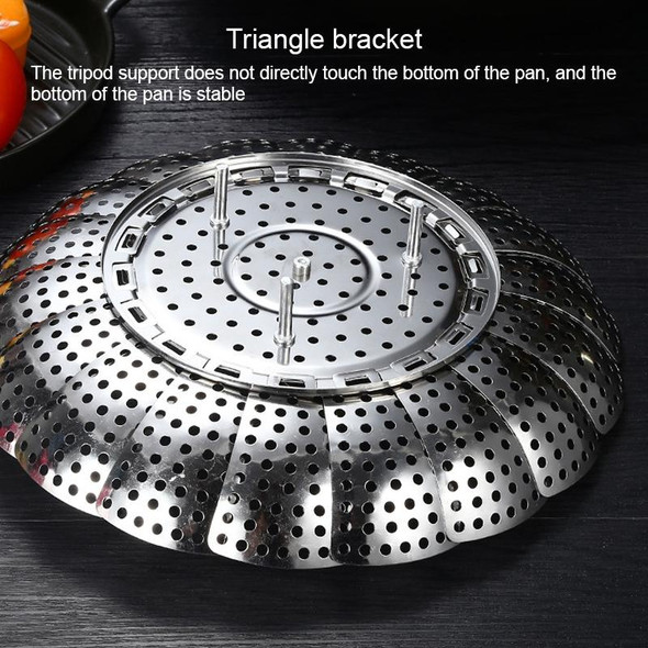 3 PCS Stainless Steel Folding Retractable Lotus Steamer Tray