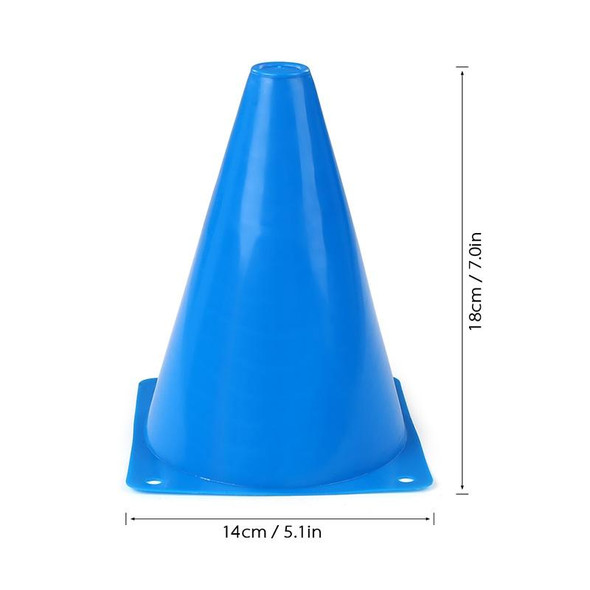 10 PCS Football Obstacle Sign Tube Thickening Road Block Cone without Hole, Size: 18 x 14cm(Red)