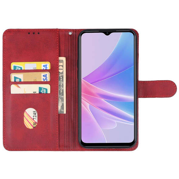 For OPPO A78 Leatherette Phone Case(Red)