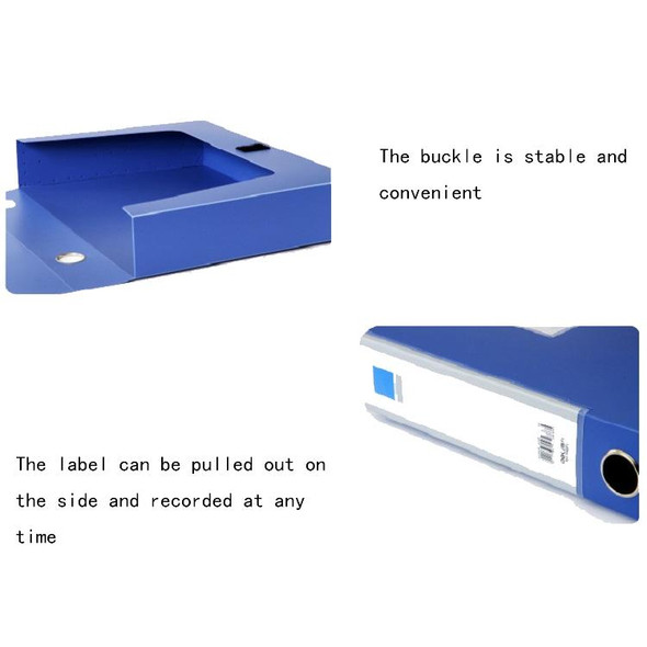 2 PCS Deli 5683 File Box A4 Plastic File Box 55mm Office Storage Box Information Box