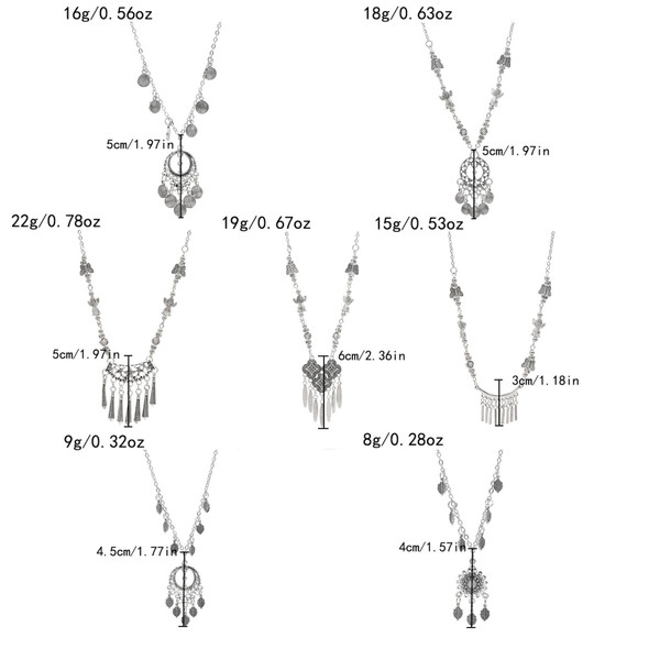 2pcs Ethnic Wind Headdress Necklace Photo Shoot Jewelry(D)