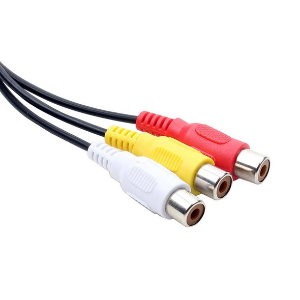 USB to 3 RCA Bus 1 Male 3 Female AV Audio Cable, Size: 25cm