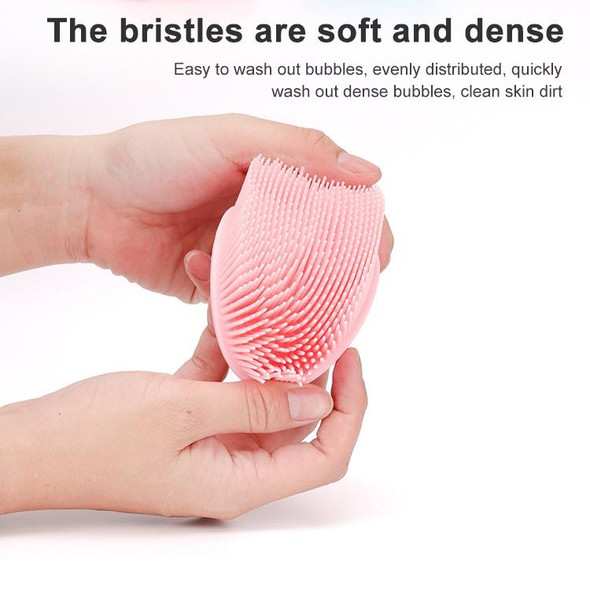 2 PCS Silicone Scalp Shower Massage Brush Soft Baby Bath Brush(Pink)