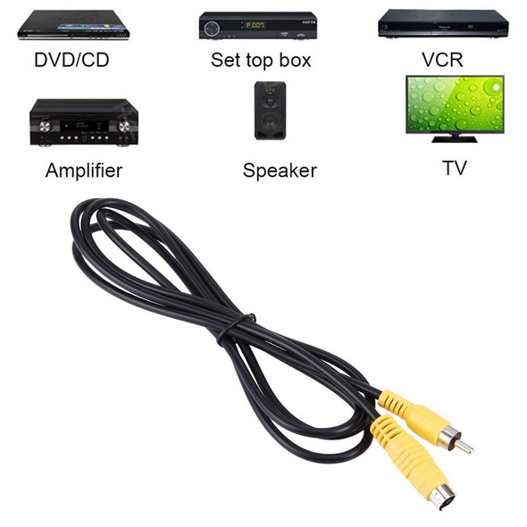 1.5m 4 Pin S-VIDEO TV to RCA AV Converter Adapter Cable