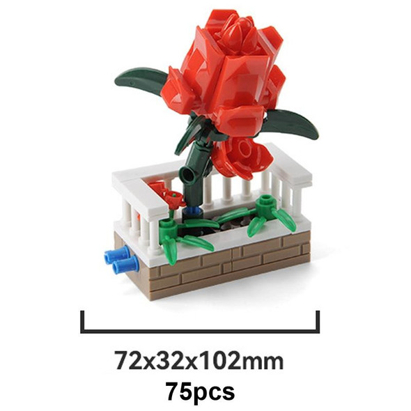 13104 CAYI Flower Garden Bouquet Small Particle Puzzle Building Block Toy