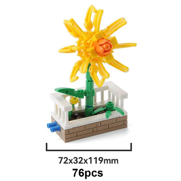 13102 CAYI Flower Garden Bouquet Small Particle Puzzle Building Block Toy