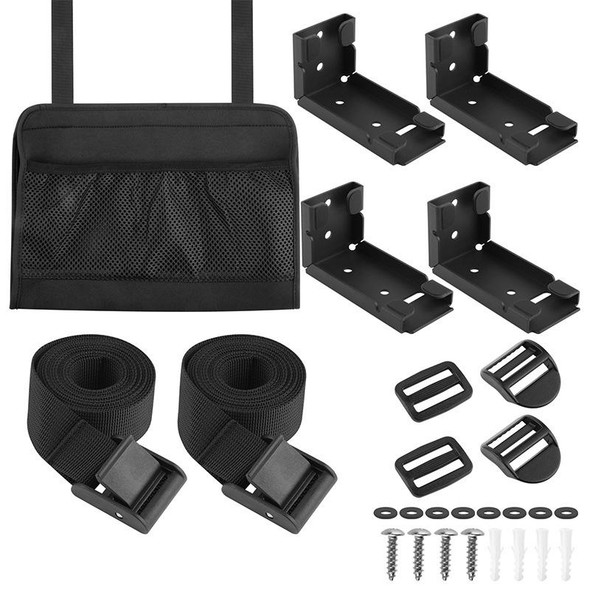 Computer Desktop Host Metal Suspension Frame Adjustable Storage, Style: Storage Bag