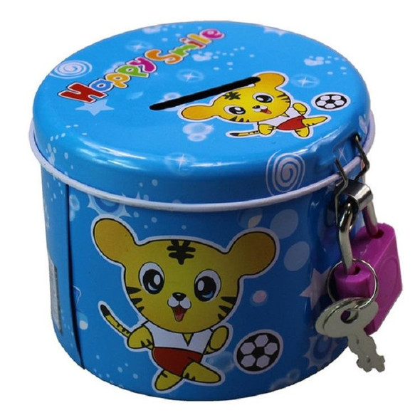 4 PCS Tin Piggy Bank Kindergarten Gifts for Kids, Random Color Delivery