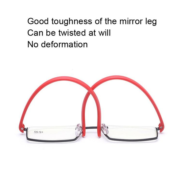 TR90 Seniors Clear Glasses With Portable Case Lightweight Presbyopic Glasses, Degree: +3.00(Blue)