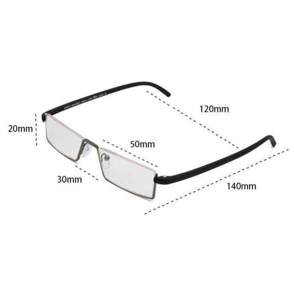 Lightweight Anti-blue Light Presbyopic Glasses Senior Clear Glasses With Case, Degree: 1.50(Brown)