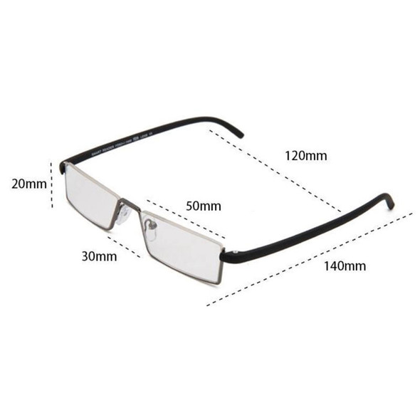 Lightweight Anti-blue Light Presbyopic Glasses Senior Clear Glasses With Case, Degree: 1.50(Red)