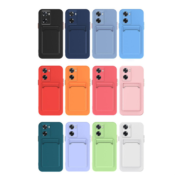 For vivo Y22 4G / Y22s 2022 4G Skin Feel Card TPU Contrast Color Button Phone Case(Magenta)