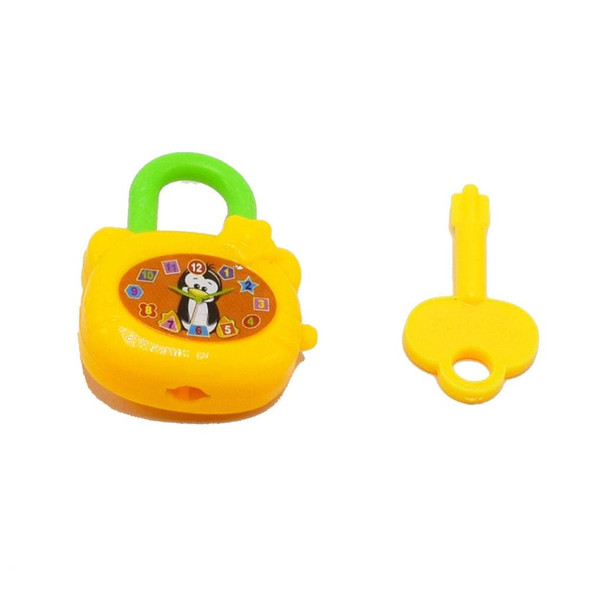 10 PCS Colorful Plastic Cartoon Toy Lock for Kids with Keys Birthday Toy, Random Color Delivery