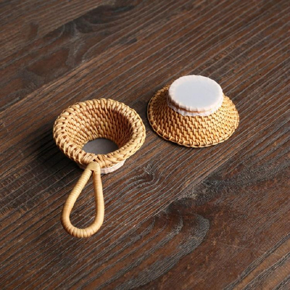 Bamboo Woven Creative Filter Reusable Filter Tea Colander Gadget, Style:Bamboo Basket Tea Leak