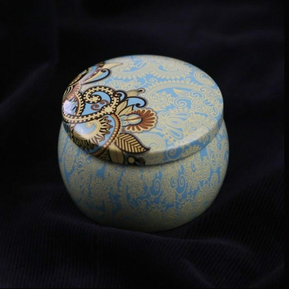 Mini Gift Jewelry Tin Box Cookie Candy Tea Storage Round Drum Tinplate Box Drawer Organizer(Style C)