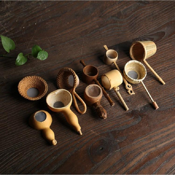 Bamboo Woven Creative Filter Reusable Filter Tea Colander Gadget, Style:Bamboo Woven Tea Leak