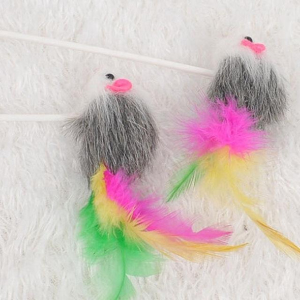 2 PCS Cat Toy Vertical Bangs Sucker Mouse Funny Cat Stick