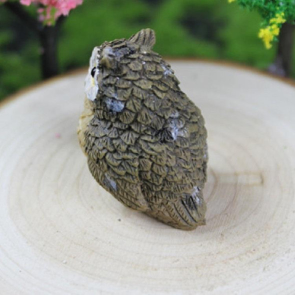 4 PCS/Set Mini Simulation Owl Gardening Decorative Animal Ornaments
